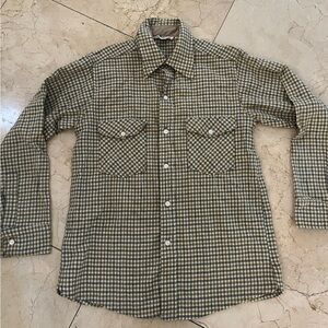 Woolrich Checkered Shirt in Blue and Tan